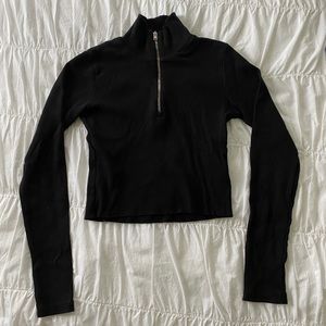 John Galt Half Zip Ribbed Shirt